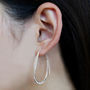 Curl Drop Sterling Silver Hoop Earrings, thumbnail 6 of 7