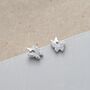 Sterling Silver Crystal Twin Butterfly Earrings, thumbnail 2 of 2