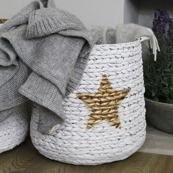 Set Of Luxury Gold Star Baskets, 5 of 6
