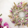 Dried Eucalyptus Wreath With Lilac Statice, thumbnail 3 of 5