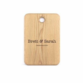 Personalised Solid Oak Chopping Board, 7 of 9