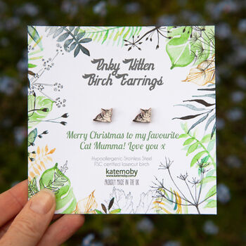 Christmas Personalised Wildlife Tiny Stud Earrings, 5 of 10