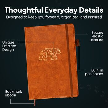 Brown Bear A4 Journal With Strap, Bookmark And Pen Holder, 6 of 7