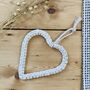 Handmade Macrame Heart Wall Hanging, Nursery Wall Decor, thumbnail 3 of 5