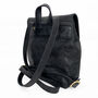 Handcrafted Small Black Leather Backpack, thumbnail 3 of 6