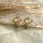 Natural Stone Gold Earring Set With Personalised Pouch, thumbnail 3 of 5