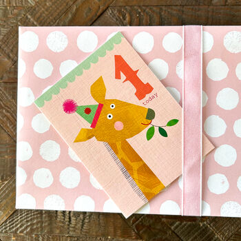 Mini Giraffe 1st Birthday Card, 3 of 5