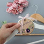 Personalised Wood Wedding Hanger Tag Purple, thumbnail 1 of 4