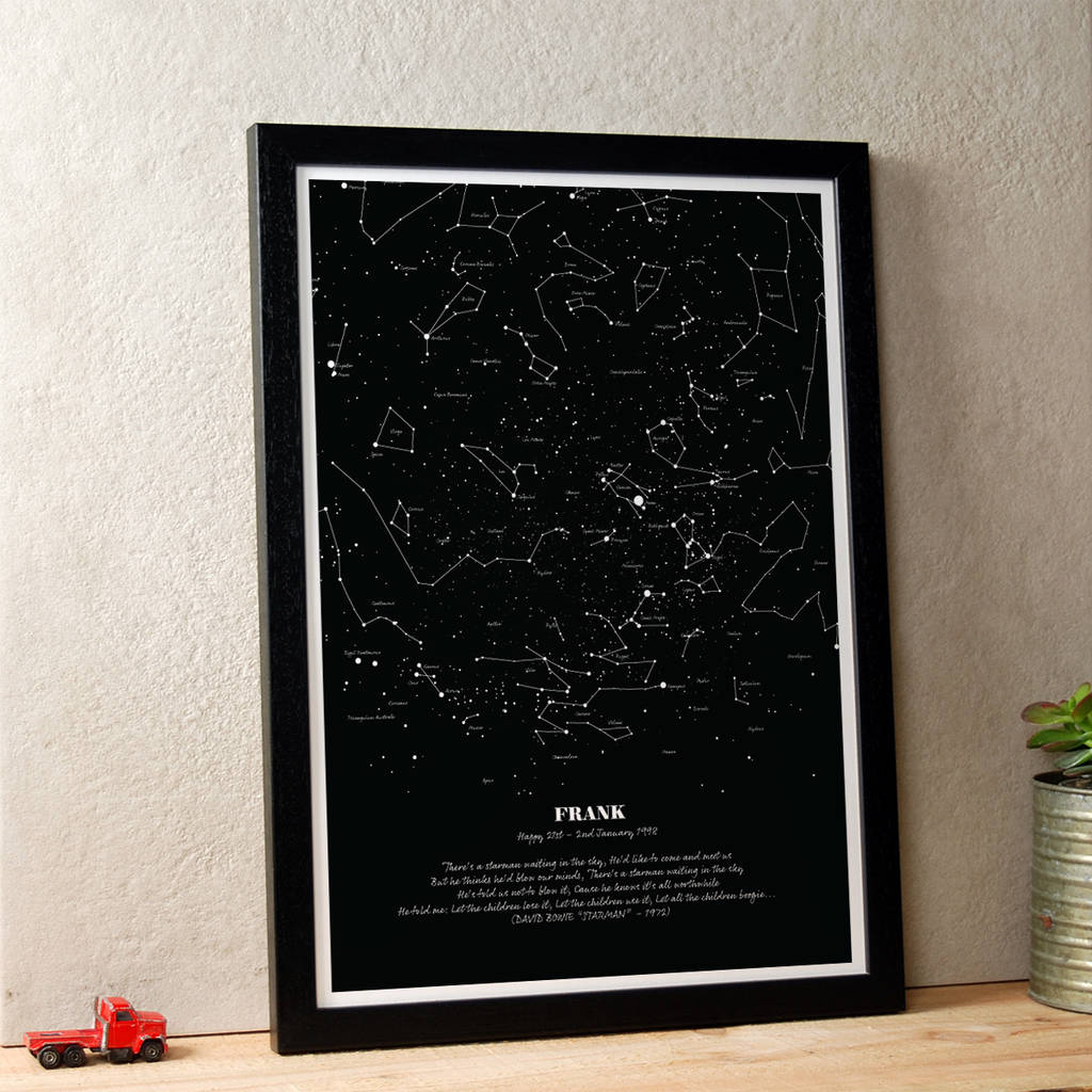 Personalised Star Map Illustration By MAKE IT WITH WORDS ...