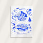 Scenes Of Madeira, Portugal Blue Tile Inspired Travel Print, thumbnail 9 of 12