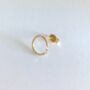 Small Hammered Gold Open Hoop Studs, thumbnail 8 of 9
