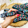 Vintage Clover Green Peonies Dog Collar, thumbnail 3 of 9