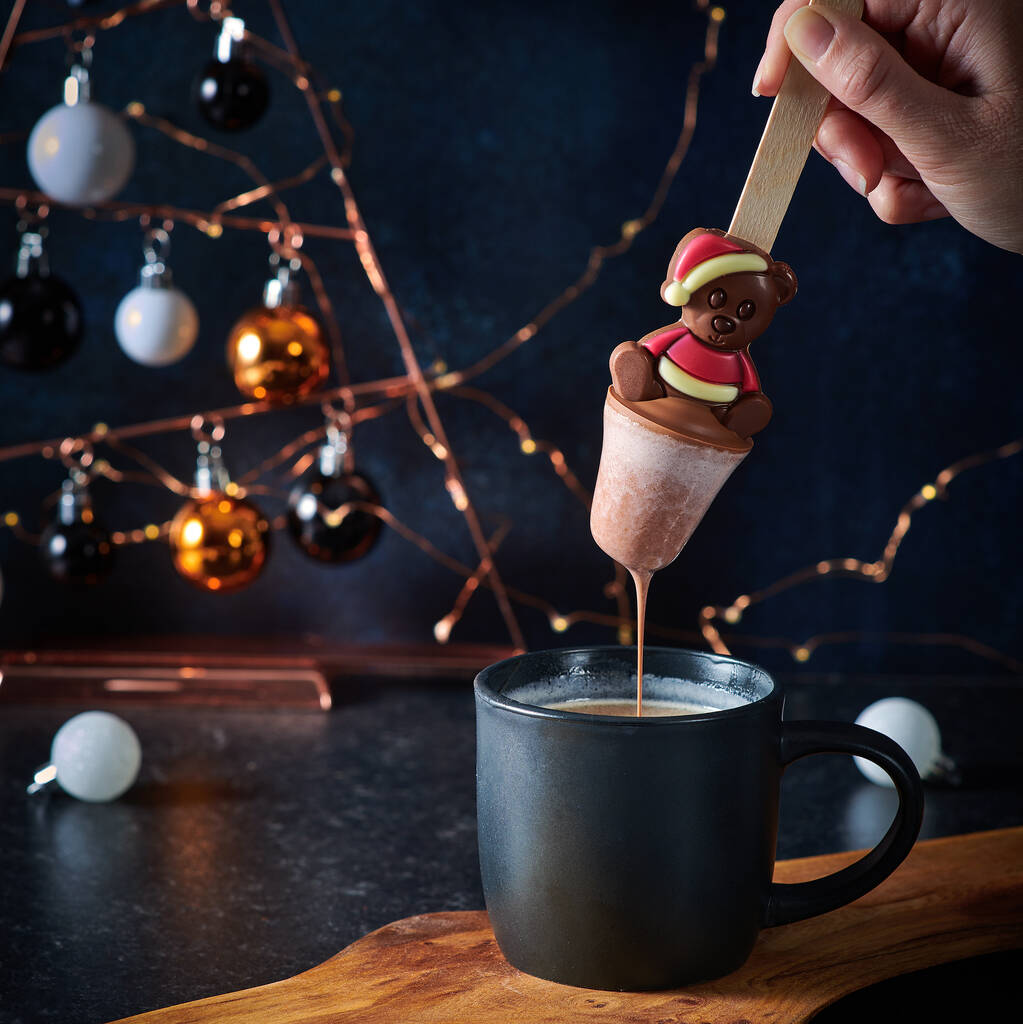 Christmas Teddy Hot Chocolate Spoon By Cocoa Delicious ...