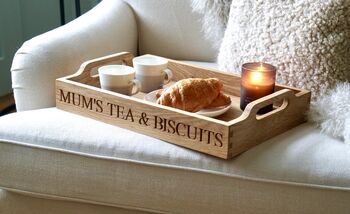 Personalised Oak Butlers Tray, 2 of 3