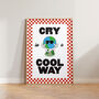 Retro Checkered Funny Cry In A Cool Way Print, thumbnail 1 of 7