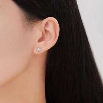 Sterling Silver Mismatched Crab And Starfish Stud Earrings, 5 of 12