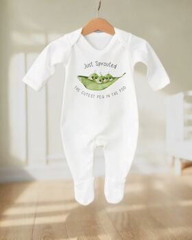 Just Sprouted Peas In A Pod Baby Bodysuit, 2 of 5
