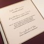 Burgundy And Blush Pink Bunny Tails Wedding Invitations, thumbnail 3 of 7