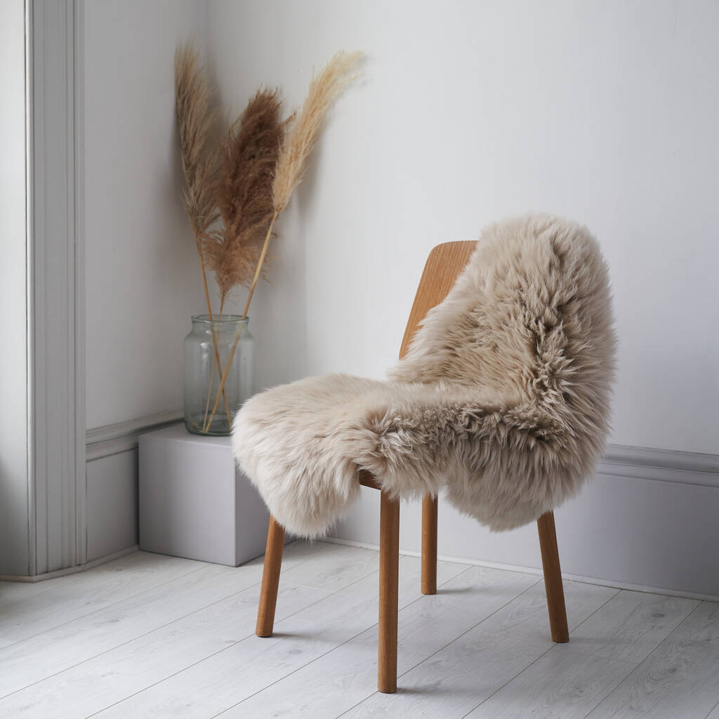 Ethically Crafted Sheepskin Rug In Oyster