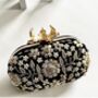 Roselyn Black Embroidered Clutch Bag In A Gift Box, thumbnail 1 of 6