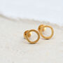 Modern Geometric Circle Studs, thumbnail 1 of 4