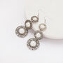 Antique Silver Colour Pearl Vintage Drop Earrings, thumbnail 2 of 3