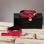 The York Red And White Spotted Dog Collar And Lead Set, thumbnail 1 of 6
