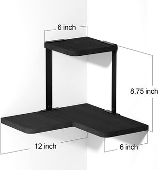 Two Tier Corner Shelves Floating Shelves Wall Mounted, 9 of 9