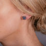 Sapphire Pompom Stud Earrings, thumbnail 2 of 3