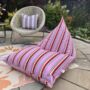 Outdoor Beanbag In Sparrow And Plumb Pick'n'mix Stripe, thumbnail 1 of 5