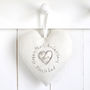 Personalised Hanging Heart Wedding Anniversary Gift, thumbnail 11 of 12