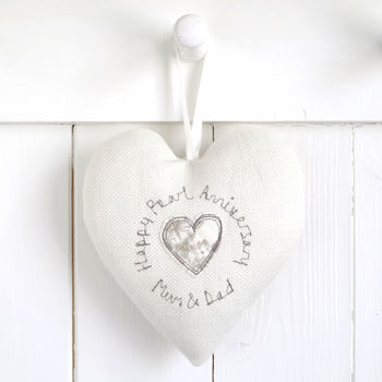 Personalised Hanging Heart Wedding Anniversary Gift, 11 of 12