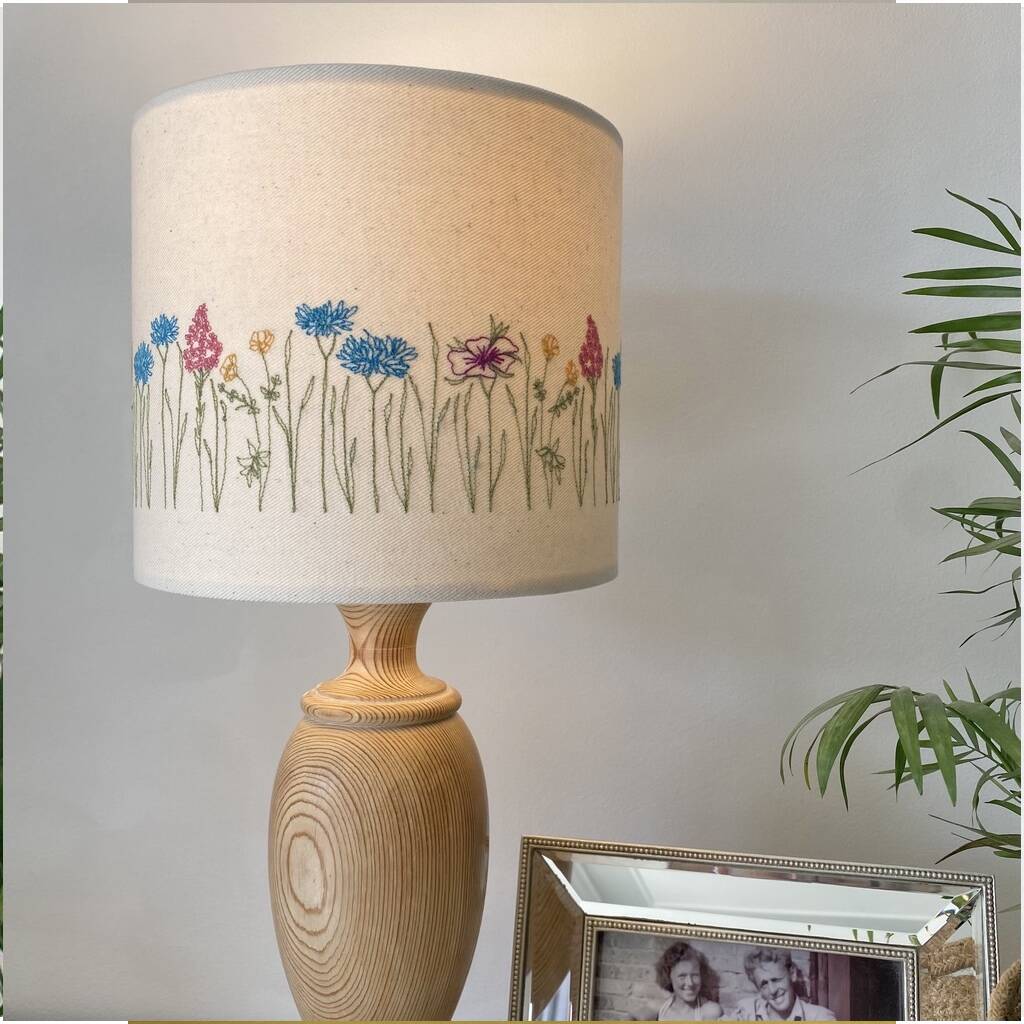 Meadow Embroidered Lampshade By Melody Ryder Designs