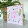 Balloon Brights 17th Birthday Card Pink, thumbnail 2 of 2