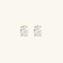 9ct Gold Oval Earring Studs, thumbnail 1 of 4