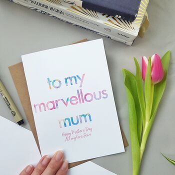 Marvellous Mummy | Personalised Mother's Day Card, 2 of 2