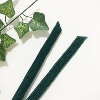 Forrest Green Thin Velvet Wire Headband, 2 of 5