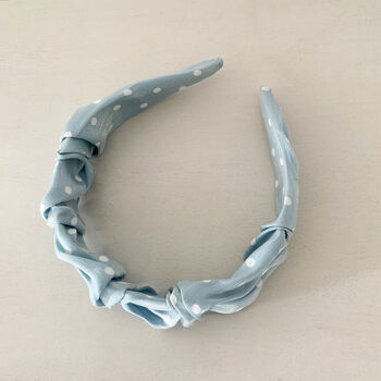 Blue And White Polka Dot Headband, 2 of 3