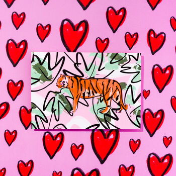 Jungle Tiger Greetings Card, 2 of 4