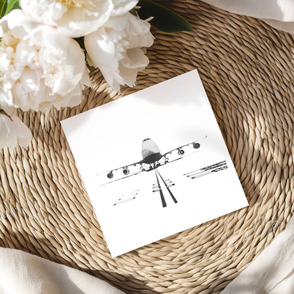 Boeing 747 Plane Aviation Greeting Card, 1 of 7