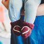 Handmade Baby Booties With Heart Or Snowflake, thumbnail 2 of 12