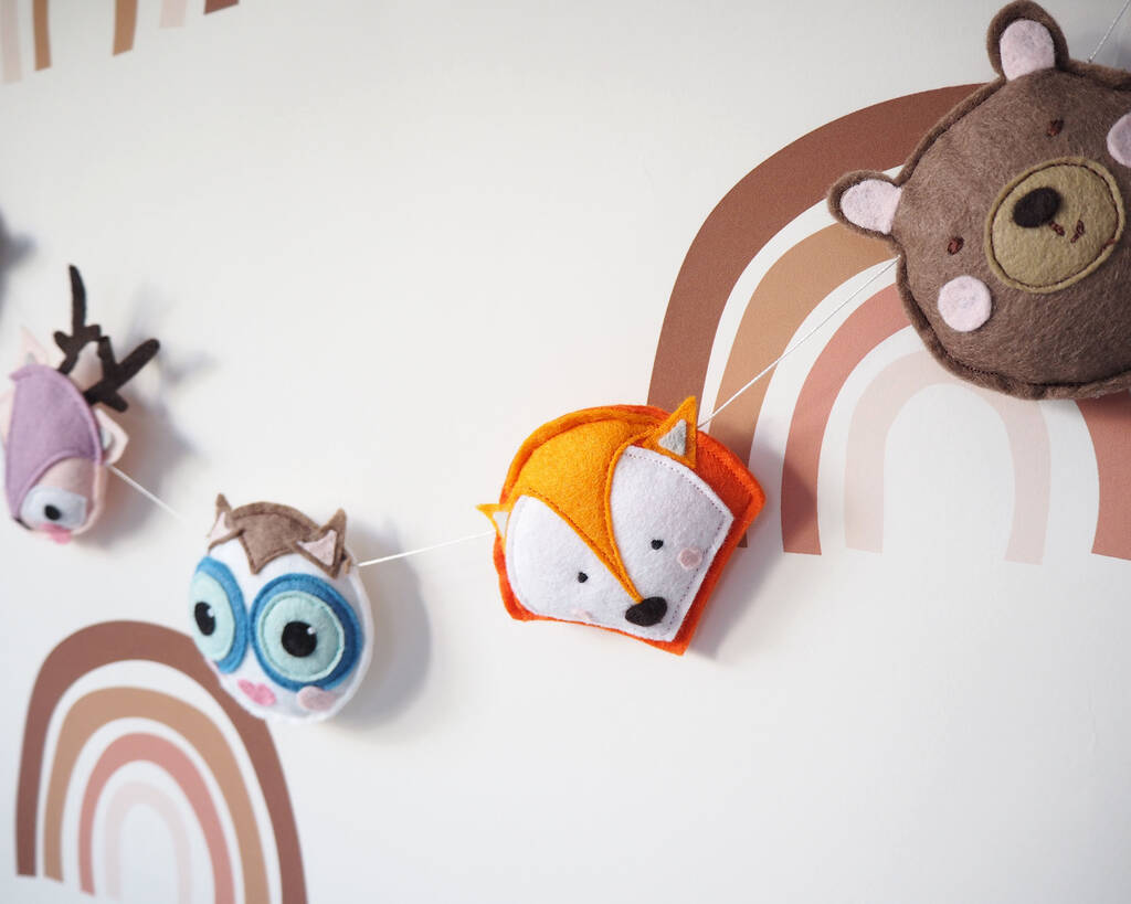 Woodland Nursery Garland By Brown Betty Blue