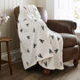 Rock Lobster Printed Supersoft Comfort White Throw, thumbnail 1 of 5