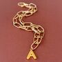 Personalised Bubble Letter Initial Chunky Chain Necklace, thumbnail 2 of 8