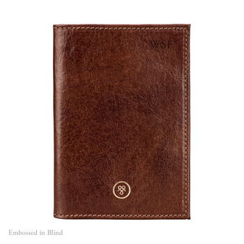 Personalised Handcrafted Leather Passport Cover 'Prato', 4 of 12