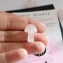 Tiny Rose Quartz Mushroom Crystal With Gift Message, thumbnail 3 of 5