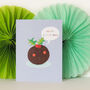 Mini Christmas Pudding Card, thumbnail 3 of 5