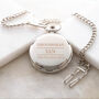 Personalised Silver Wedding Fob Pocket Watch And Gift Box, thumbnail 6 of 8