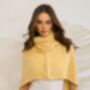 Yellow Chiffon 100% Cashmere Multi Ways Button Poncho Shawl Gift Boxed, thumbnail 6 of 10