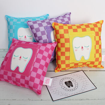 Checkerboard Tooth Fairy Cushion, 3 of 12